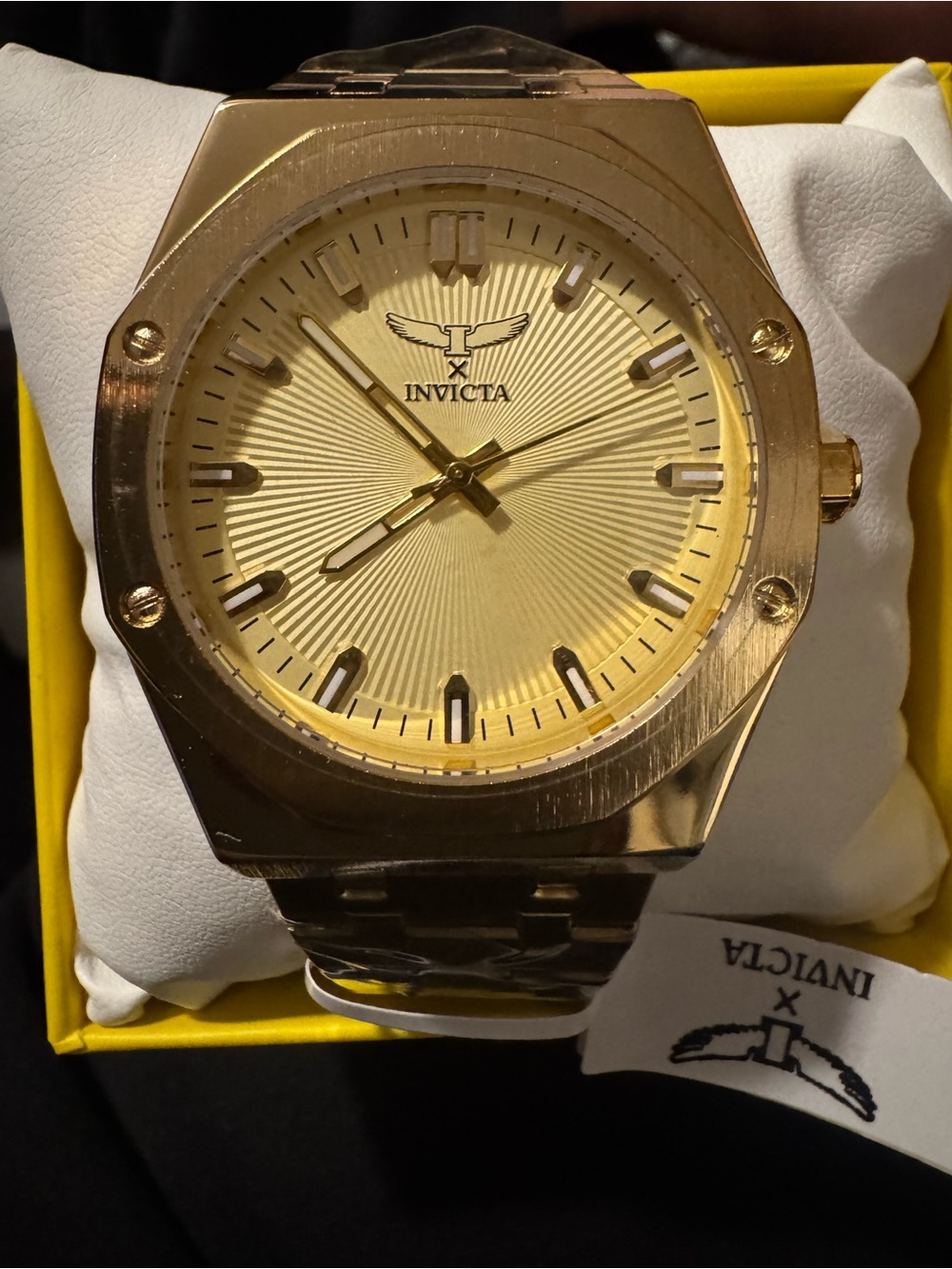 Invicta Specialty I 69962 Men’s 42mm Gold Tone Quartz Watch Gold Dial